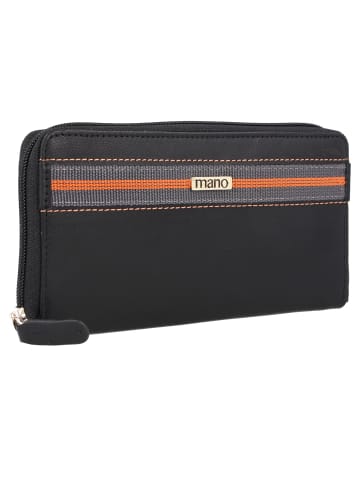 mano Don Leonardo Geldbörse RFID Leder 18 cm schwarz