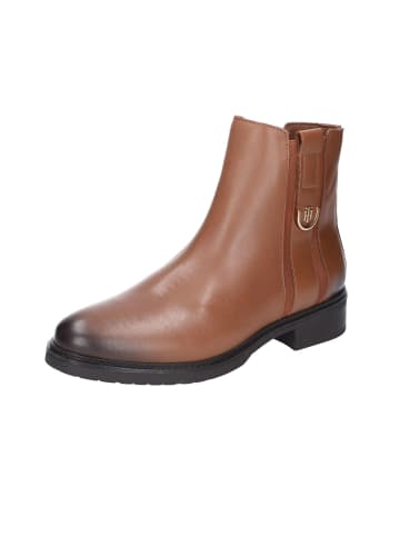 Tommy Hilfiger Flat- Boots Leather Flat Boot in cognac