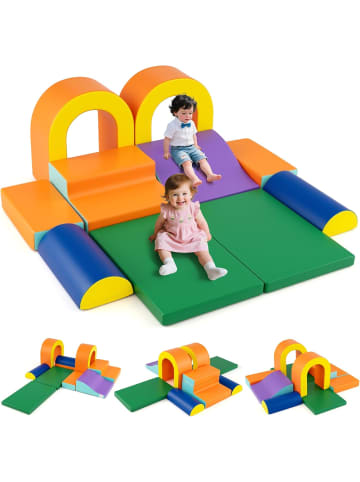 COSTWAY 10 teilige Schaumstoff Bausteine in Orange