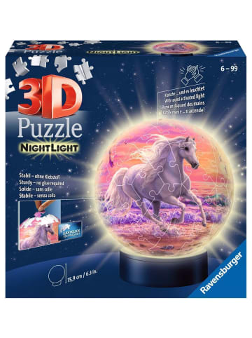 Ravensburger Konstruktionsspiel Puzzle 72 Teile Nachtlicht Pferde am Strand 6-99 Jahre in bunt