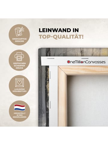MuchoWow Leinwand Bilder Grau