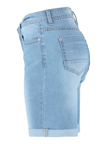 Hailys Shorts Denim Mid Waist Bermudas in Blau