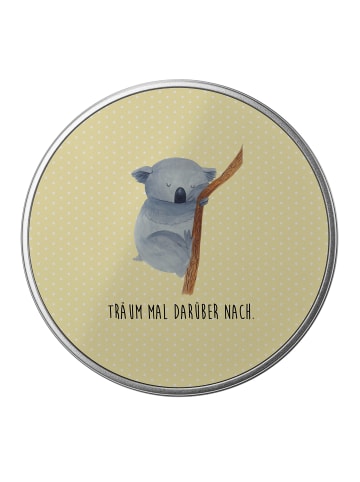 Mr. & Mrs. Panda Metallbox Koalabär mit Spruch in Gelb Pastell
