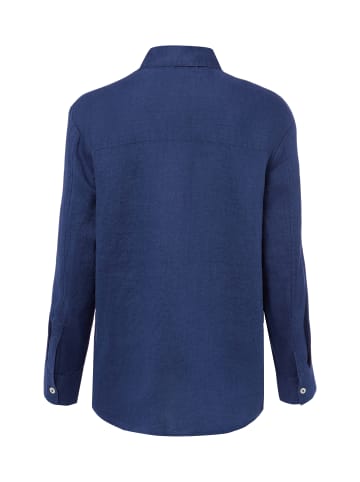 Marie Lund Leinenbluse in indigo - 0024