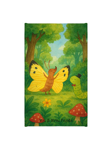 Mr. & Mrs. Panda Gästetuch Raupe Schmetterling Design ohne Spruch in Weiß