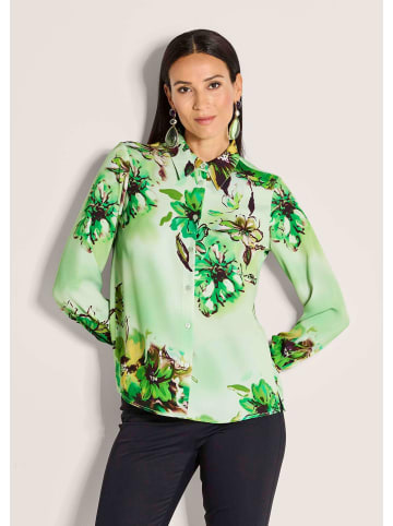 MADELEINE Elegante Bluse mit Hemdkragen in eisgrün / multicolor