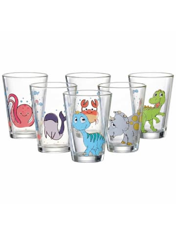 Ritzenhoff & Breker 6er Set Kindergläser Dino und Meerestiere 200 ml in bunt