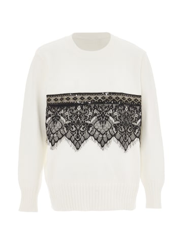 caissa Damen Strickpullover in Wollweiss
