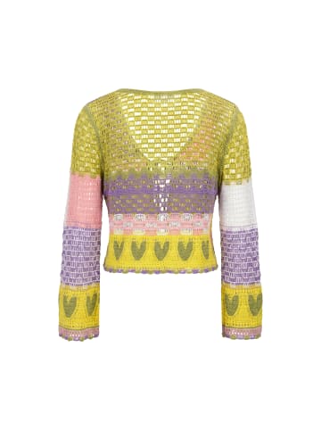 ebeeza Women Cardigan in Green Multicolor