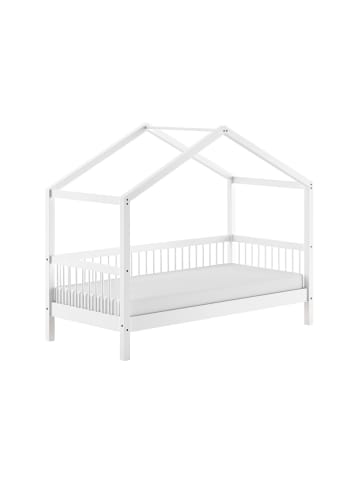58 aufm Kessel KINDERBETT 90x200 Keeley Buche Weiß Holz Design Komfort Stabil Modern