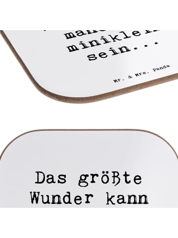 Mr. & Mrs. Panda Untersetzer für Gläser Spruch Wunder Entdecken ... in Weiß