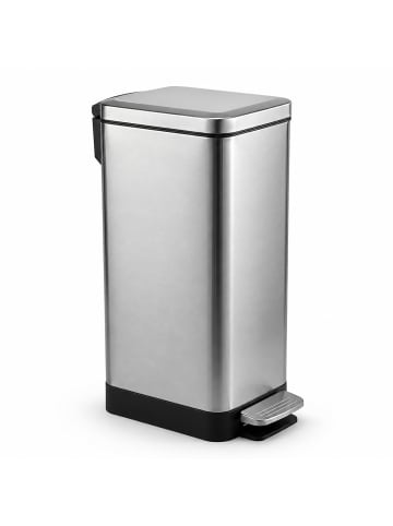 relaxdays Mülleimer in Silber - 15 Liter
