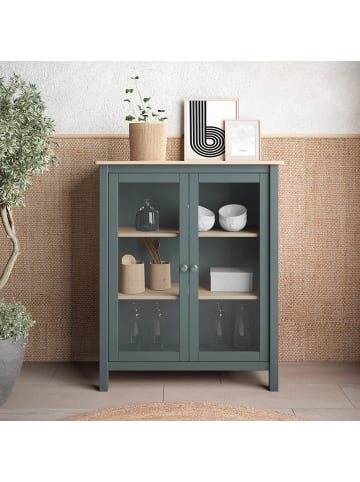 CALICOSY Vitrine MISTI in Grün - (W) 90 x (H) 110 x (L) 40 cm