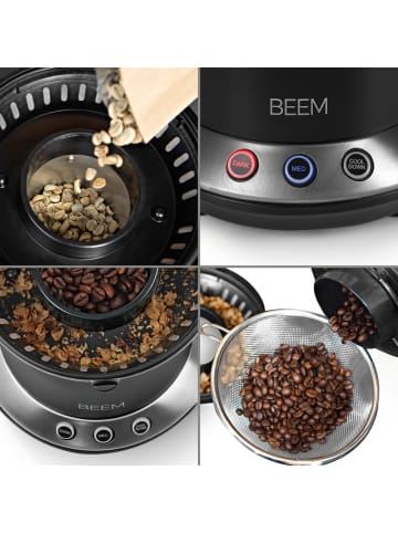 BEEM Kaffeeröster Roast-Perfect 900W Edelstahl/schwarz Schwarz