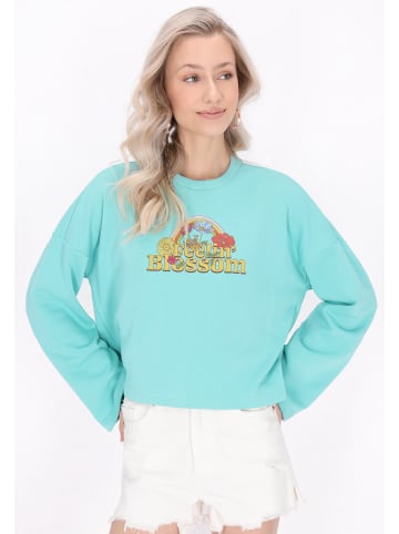 IZIA Women Sweatshirt in turquoise