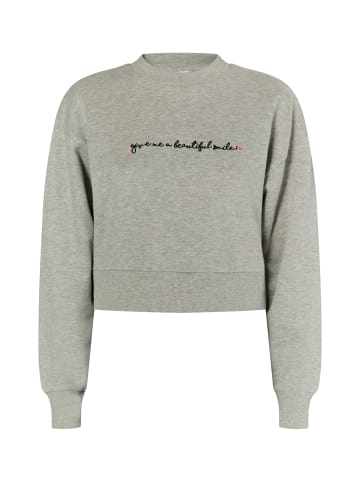 myMo Sweatshirt Cropped in Grau Melange