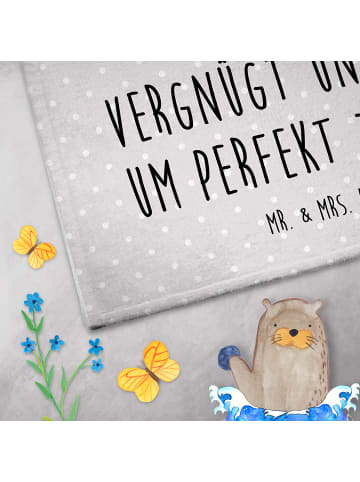 Mr. & Mrs. Panda Kinderhandtuch Axolotl Niedlich mit Spruch in Grau Pastell