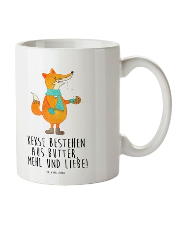 Mr. & Mrs. Panda Kindertasse Fuchs Keks mit Spruch in Weiß