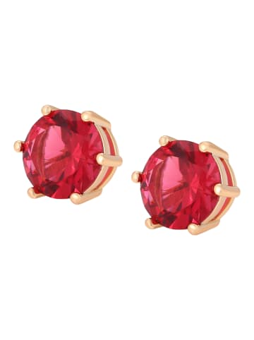 faina Women Earrings in Rose Gold Red