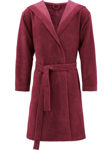 Erwin Müller Unisex-Bademantel Schwanau in weinrot