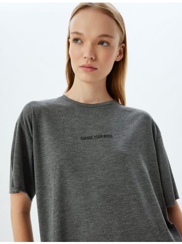 KOTON T-shirt in Anthrazit Melange