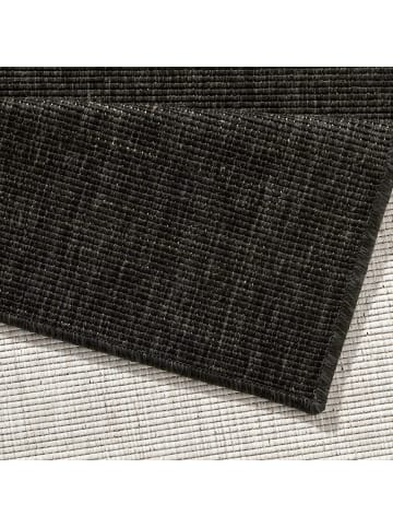 NORTHRUGS In- & Outdoor Wendeteppich Uni Miami Schwarz Creme
