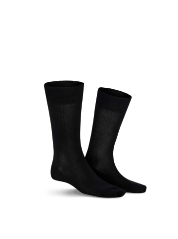 Kunert Socken Clark druckfreier Bund in Black