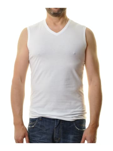 Ragman T-shirt Bodywear V-Neck 2er Pack in Weiß