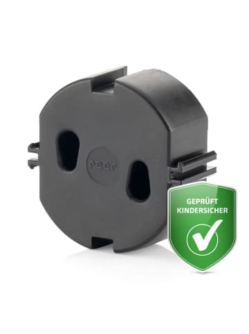 Reer Steckdosenkappe schwarz 5 Stück in Schwarz ab 0 Monate