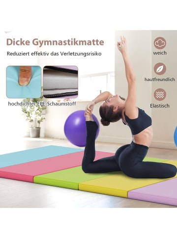 COSTWAY Turnmatte klappbar 200 x 75cm in Bunt