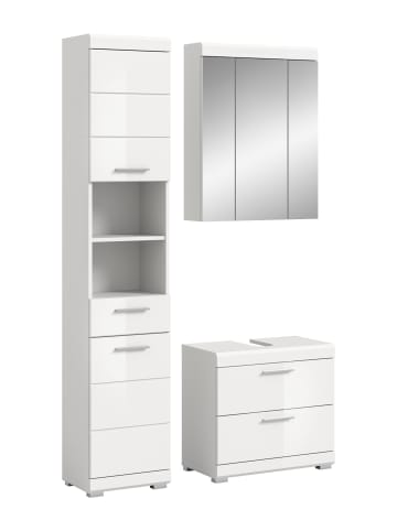 ebuy24 Badmöbelset Scout (3-teilig) Weiß 112 x 34 cm