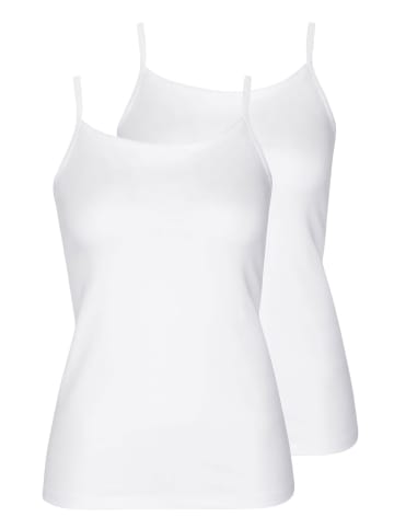 Lisca 2er Pack Trägerhemd in white
