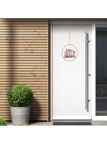 UNUS Aufhänger Blumenornament in Rost