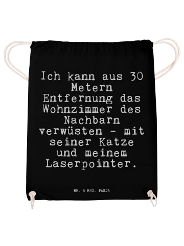 Mr. & Mrs. Panda Gymnastiktasche Ich kann aus 30... mit Spruch in Schwarz