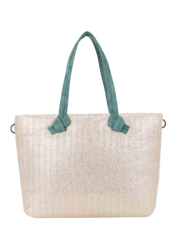 Fritzi aus Preußen Shopper Cloud Shopper Big Limited Painted Straw in Silver Jade