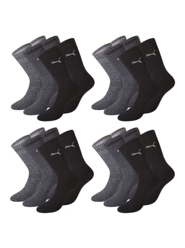 Puma Bodywear Socken 12 Paar in Anthrazit / Grau