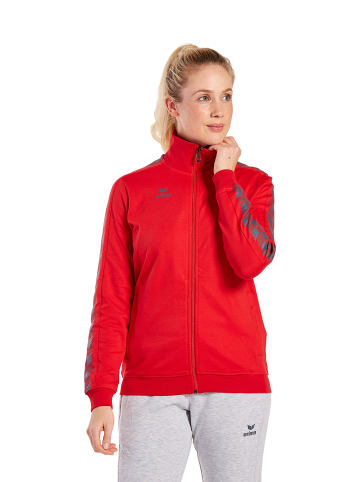 erima Essential Team Tracktop Jacke in rot/slate grey