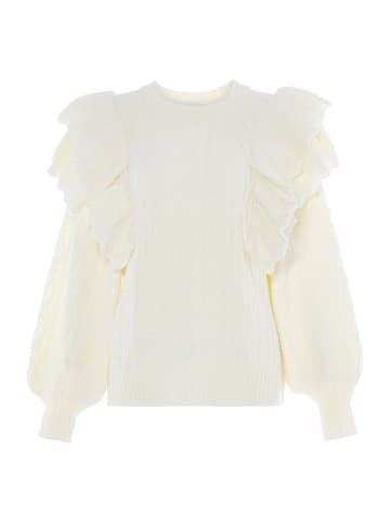 faina Damen Strickpullover in WOLLWEISS