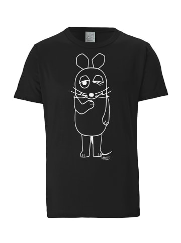 Logoshirt T-Shirt Maus - Outline in schwarz