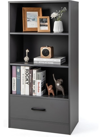 COSTWAY 120cm Bücherregal in Grau