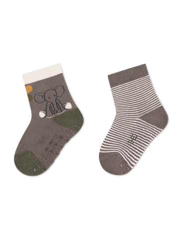 Sterntaler ABS-Socken Eddy, 2er-Pack in grau