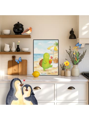 Mr. & Mrs. Panda Bild Schildkröte  Pommes Design ohne Spruch in Weiß
