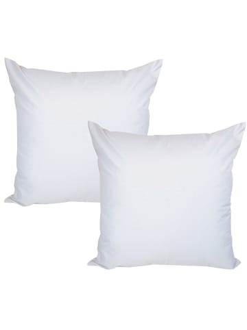 JACK 2er Set Outdoor Kissenhülle 60x60cm Uni in Weiß