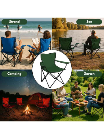 Coemo 4 Stk. Gartenstuhl faltbarer Campingstuhl  in Grün