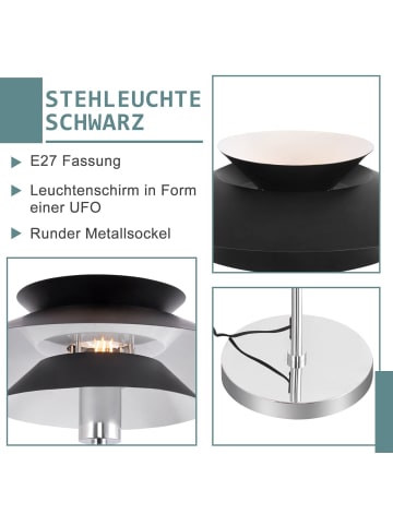 ZMH Stehlampe 1-flammige E27 in schwarz mit kreative Design