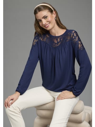 Laura Scott Spitzenshirt in marine