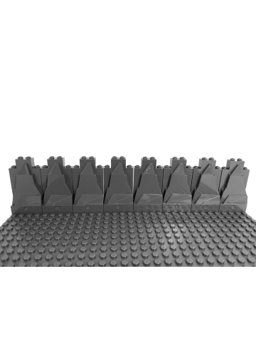 LEGO 2x4x6 Felsen Felsplatte Berg 47847 10x Teile - ab 3 Jahren in gray