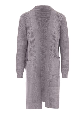 Jalene Damen Cardigan in Grau Melange