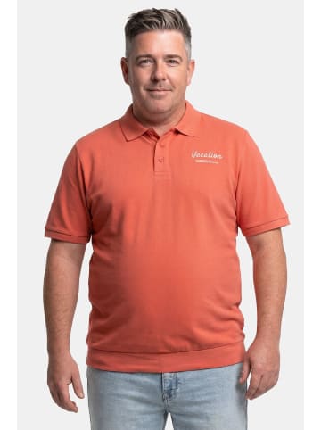 Men Plus Poloshirt in koralle