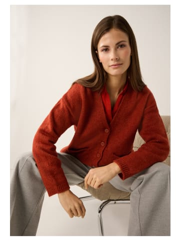 More & More softer, sportiver Cardigan in chilli orange